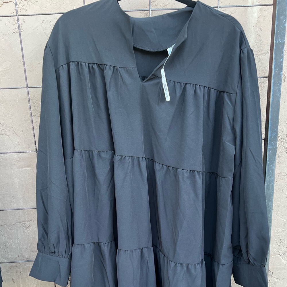New With Tags Black Long Sleeve Dress Flowy Size XL by This That